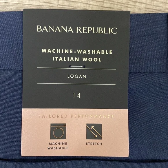 Banana Republic Logan Tailored Performance Navy Suit Pants - Picture 6 of 7